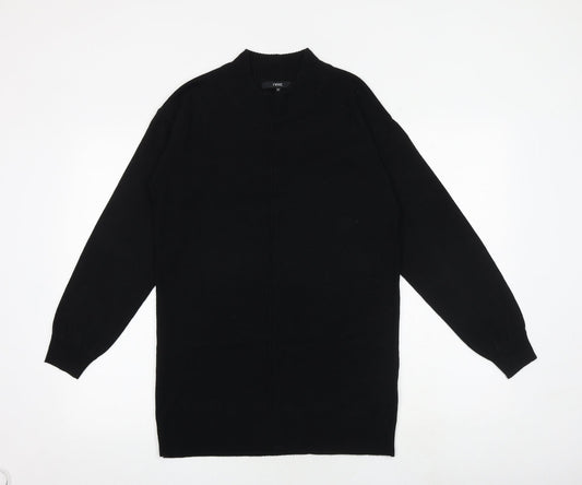 NEXT Womens Black Round Neck Acrylic Pullover Jumper Size XS