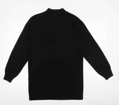 Next Womens Black Round Neck Acrylic Pullover Jumper Size XS
