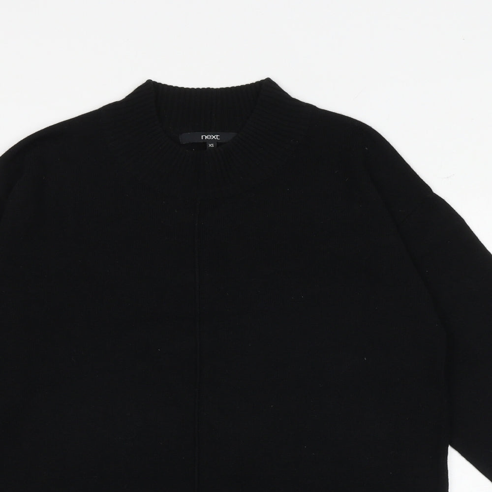 NEXT Womens Black Round Neck Acrylic Pullover Jumper Size XS