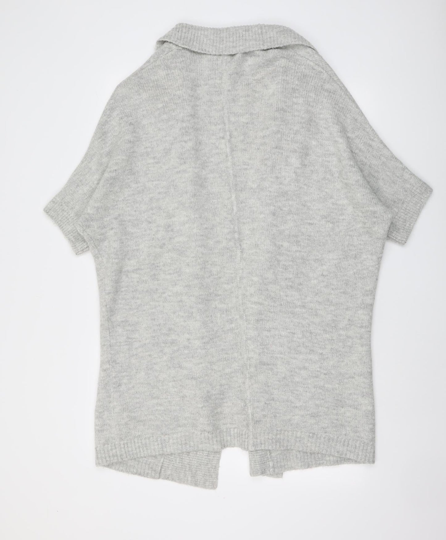 Monsoon Womens Grey V-Neck Acrylic Cardigan Jumper Size S