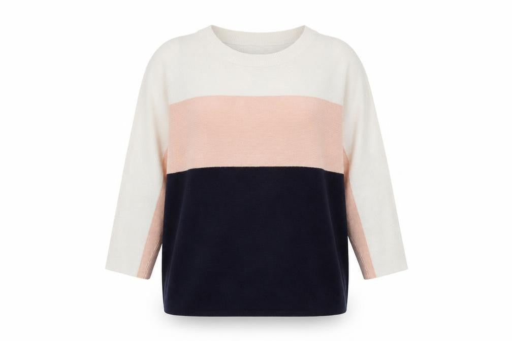 Only Womens Multicoloured Round Neck Viscose Pullover Jumper Size S