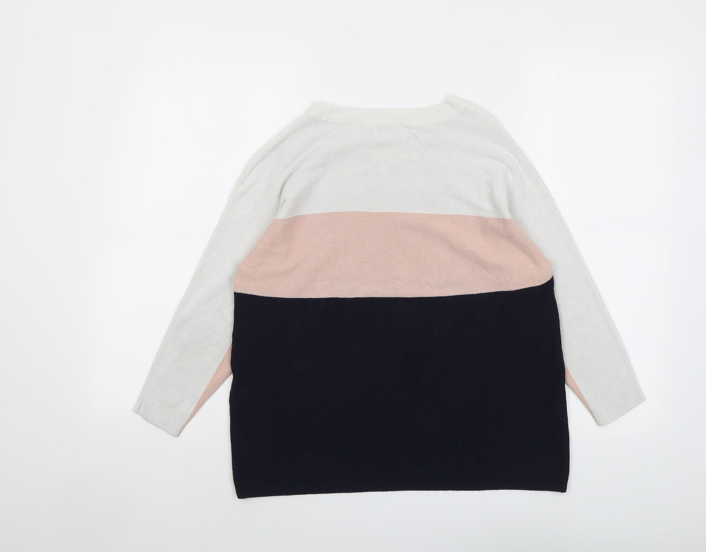 Only Womens Multicoloured Round Neck Viscose Pullover Jumper Size S