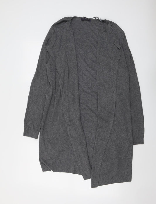 Marks and Spencer Womens Grey V-Neck Viscose Cardigan Jumper Size M