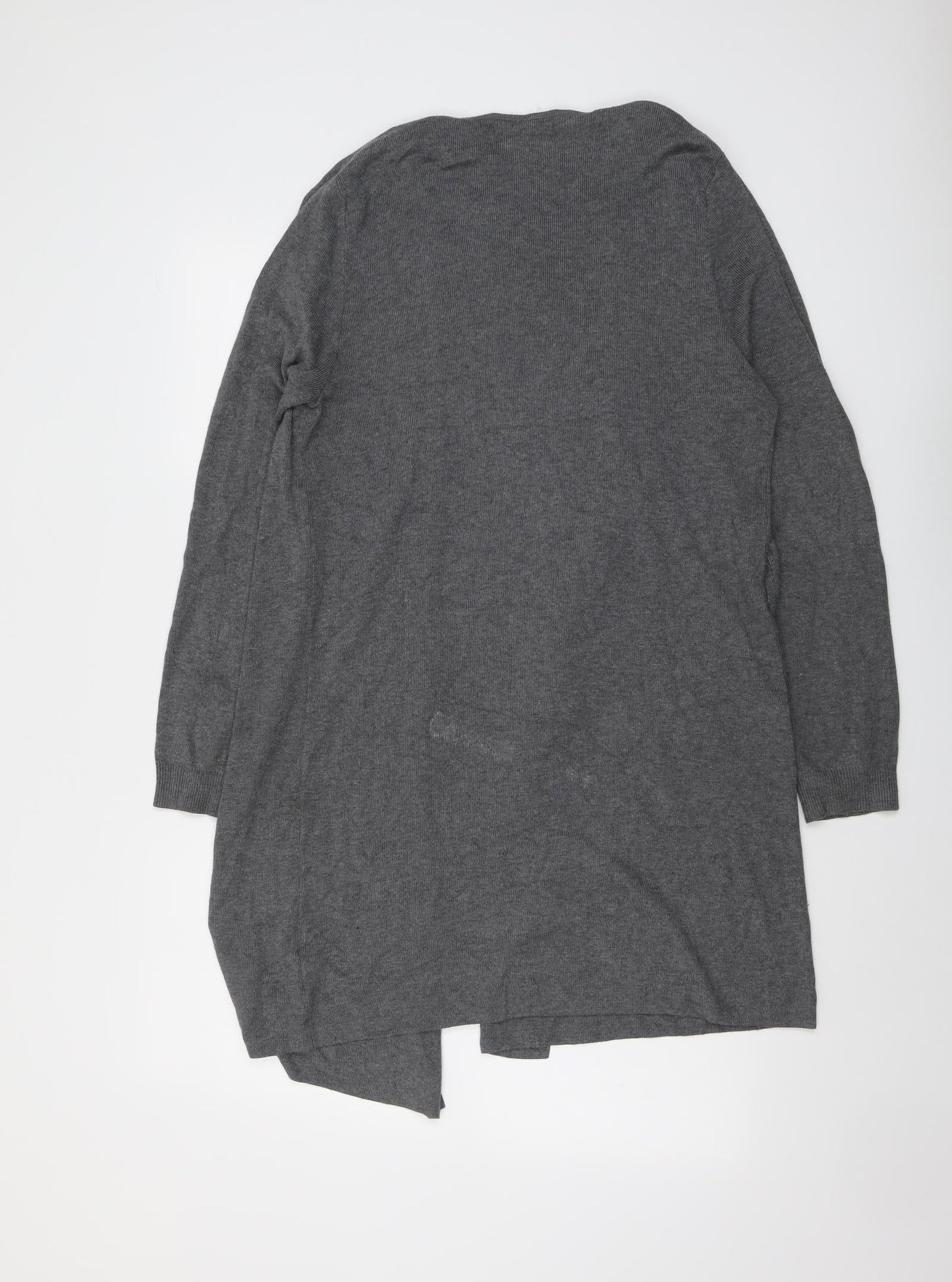 Marks and Spencer Womens Grey V-Neck Viscose Cardigan Jumper Size M