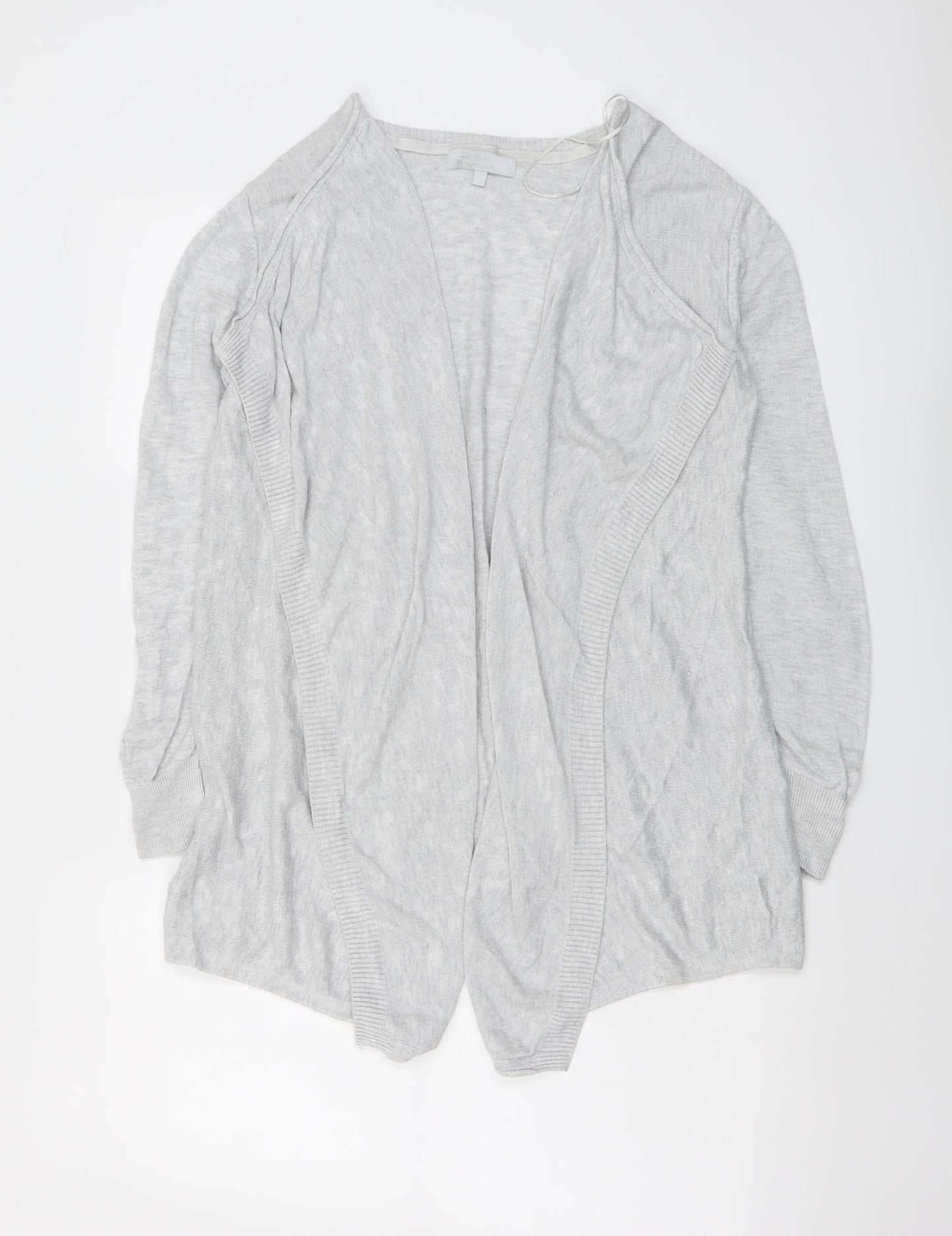 Red Herring Womens Grey V-Neck Viscose Cardigan Jumper Size 14