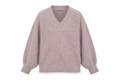 Next Womens Pink V-Neck Viscose Pullover Jumper Size L