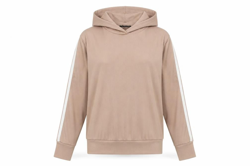 Boohoo Womens Beige Polyester Pullover Hoodie Size 10 Pullover