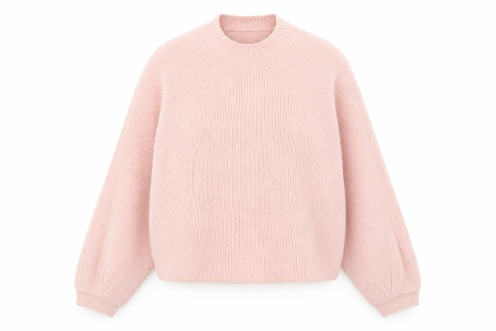 Topshop Womens Pink Round Neck Acrylic Pullover Jumper Size 12