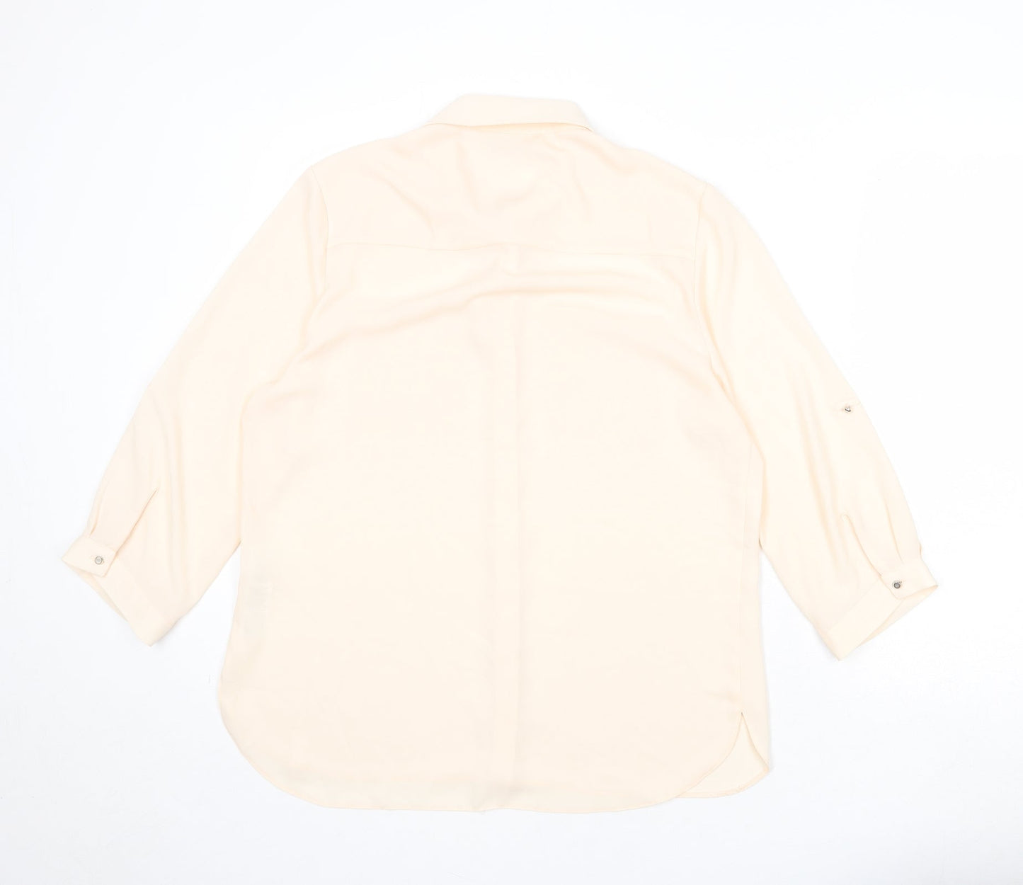 Dorothy Perkins Womens Pink Polyester Basic Button-Up Size 14 Collared
