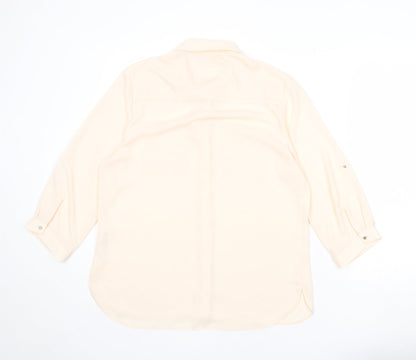Dorothy Perkins Womens Pink Polyester Basic Button-Up Size 14 Collared