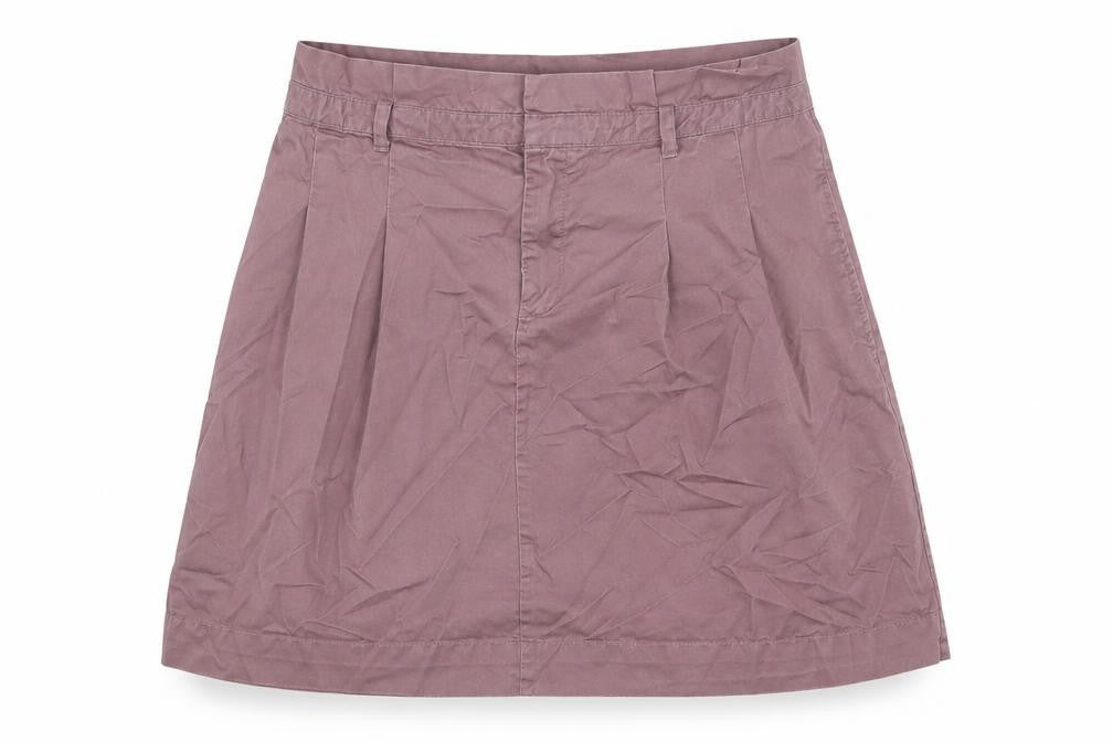 Zara Womens Purple Cotton Tulip Skirt Size L Zip