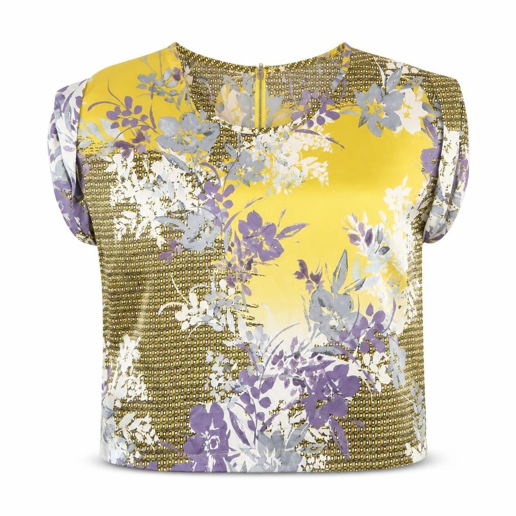 Apricot Womens Multicoloured Floral Polyester Basic Blouse Size M Boat Neck