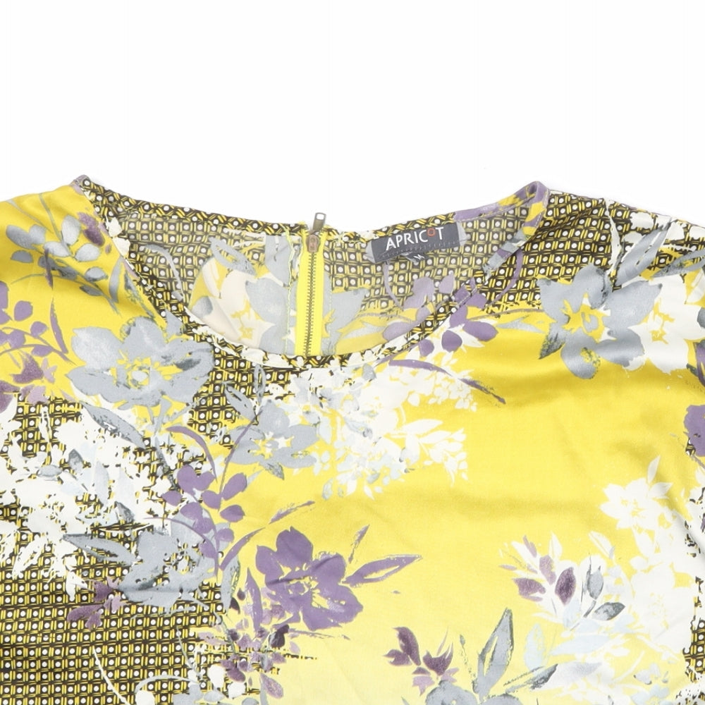 Apricot Womens Multicoloured Floral Polyester Basic Blouse Size M Boat Neck