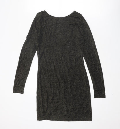 Vero Moda Womens Black Polyester Jumper Dress Size S Round Neck Pullover