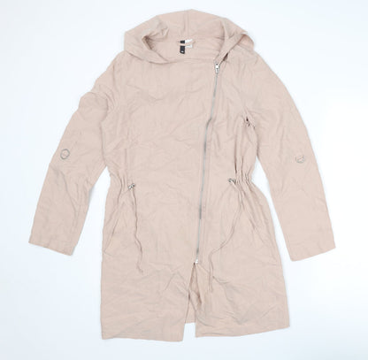 Divided by H&M Womens Pink Parka Coat Size 10 Zip