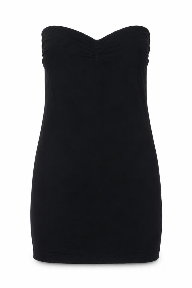 Miss Selfridge Womens Black Cotton Basic Blouse Size 10 Sweetheart - Strapless