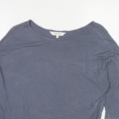 Part Two Womens Grey Polyester Basic T-Shirt Size L Boat Neck