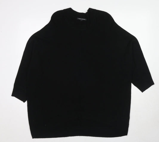 NEXT Womens Black Round Neck Acrylic Pullover Jumper Size XL