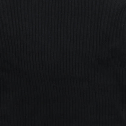 Marks & Spencer Womens Black Round Neck Polyester Pullover Jumper Size S