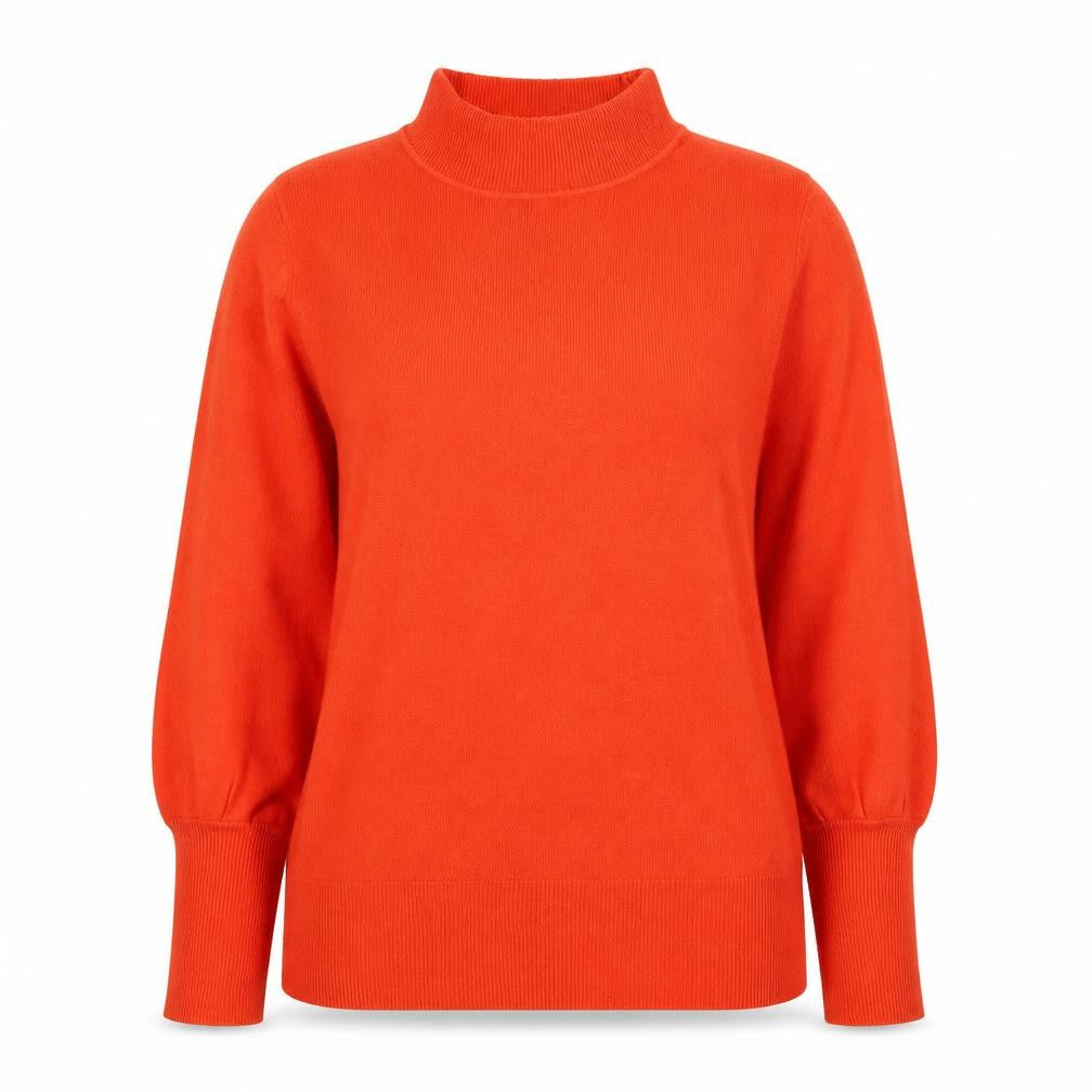 Marks & Spencer Womens Red Mock Neck Acrylic Pullover Jumper Size M