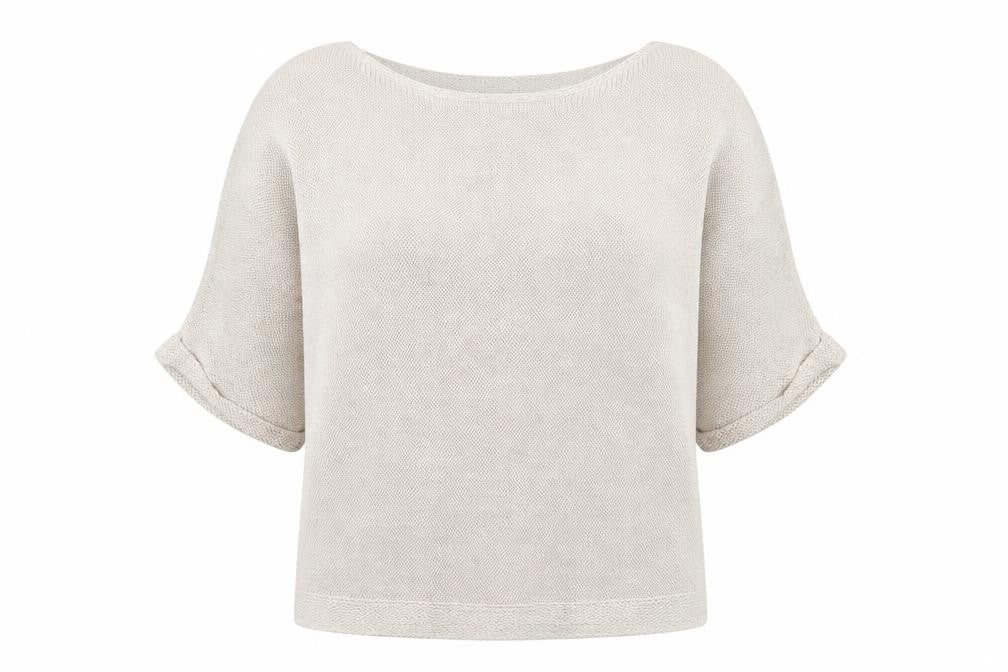 H&M Womens Beige Round Neck Acrylic Pullover Jumper Size S