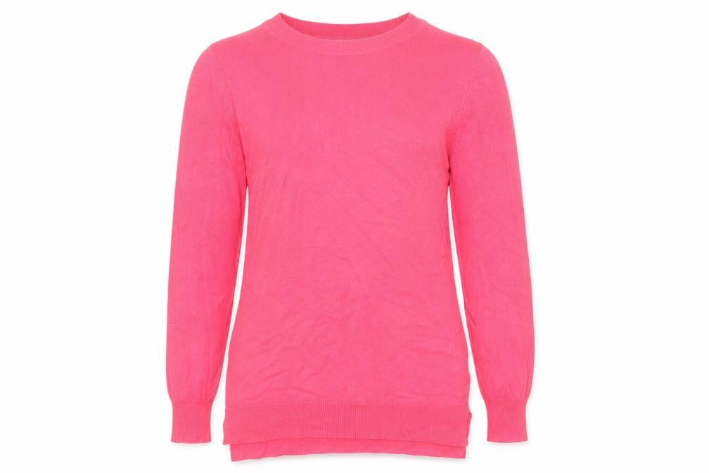 NEXT Womens Pink Round Neck Cotton Pullover Jumper Size 10