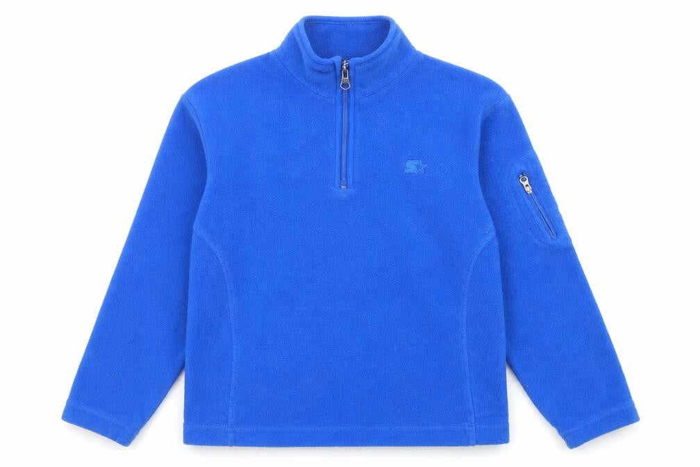 Starter Boys Blue Polyester Pullover Sweatshirt Size M Zip