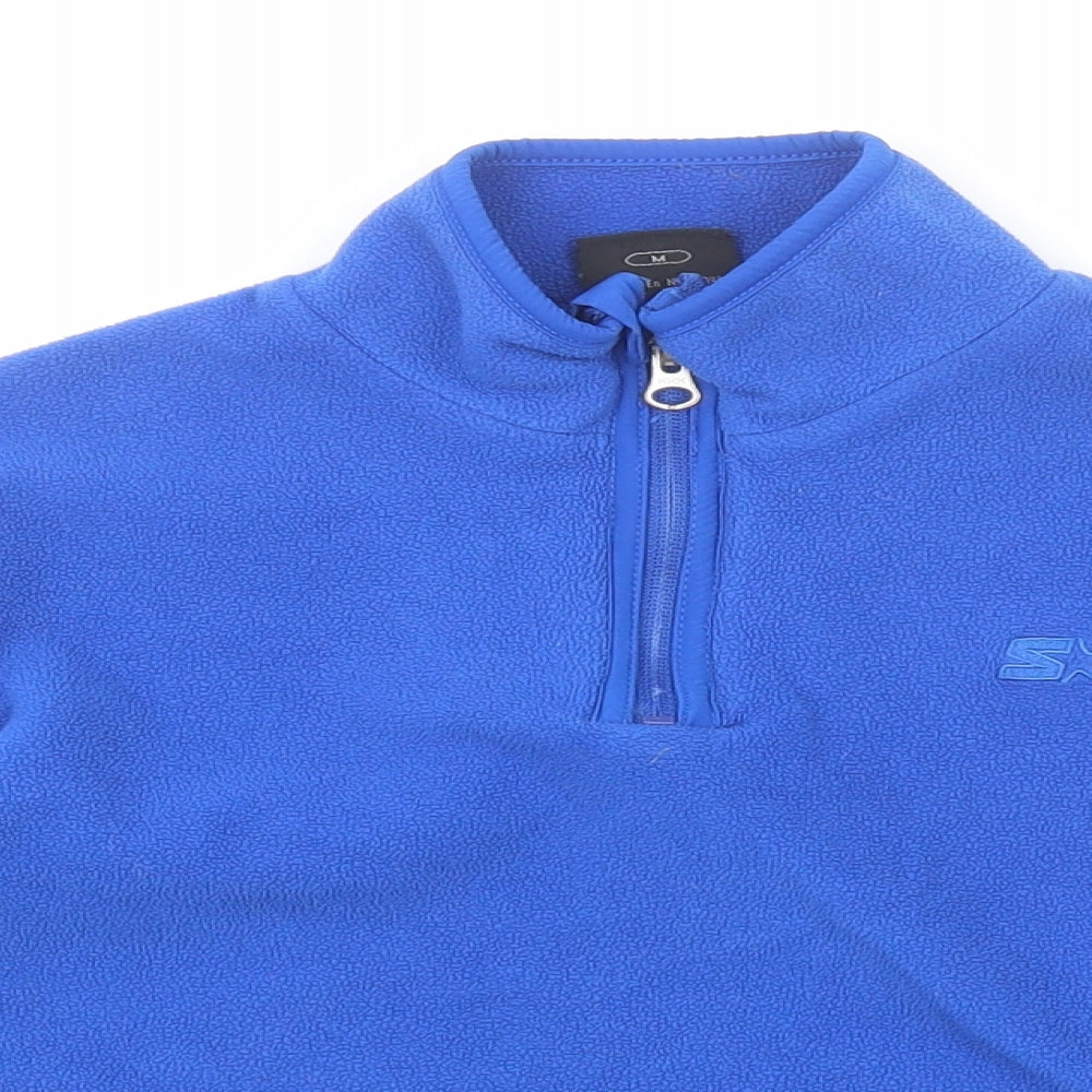 Starter Boys Blue Polyester Pullover Sweatshirt Size M Zip