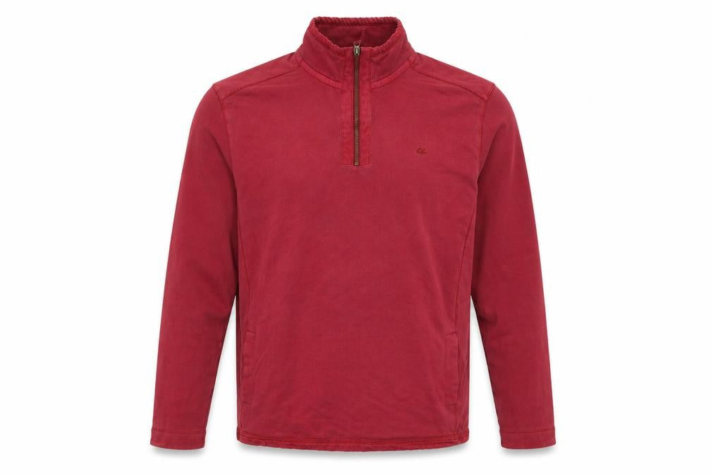 North Coast Mens Red Cotton Henley Sweatshirt Size L