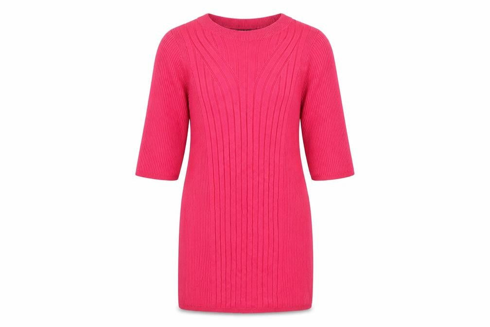 Marks & Spencer Womens Pink Viscose Basic Blouse Size S Round Neck