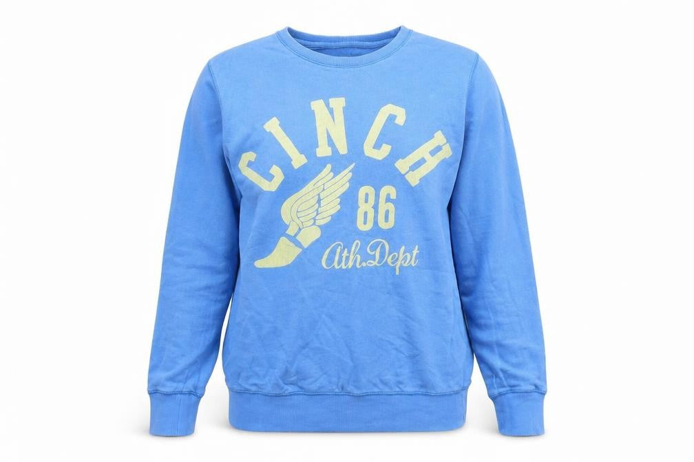 Cinch Womens Blue Cotton Pullover Sweatshirt Size 12 Pullover
