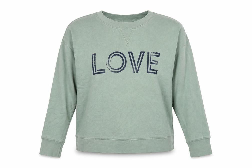 John Lewis Womens Green Cotton Pullover Sweatshirt Size L Pullover - Love