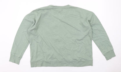 John Lewis Womens Green Cotton Pullover Sweatshirt Size L Pullover - Love