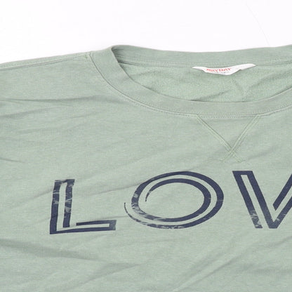 John Lewis Womens Green Cotton Pullover Sweatshirt Size L Pullover - Love