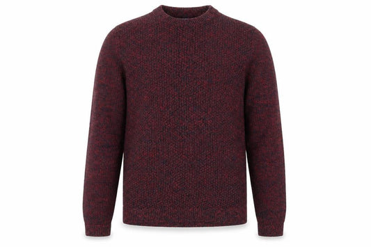 Topman Mens Red Round Neck Acrylic Pullover Jumper Size S Long Sleeve