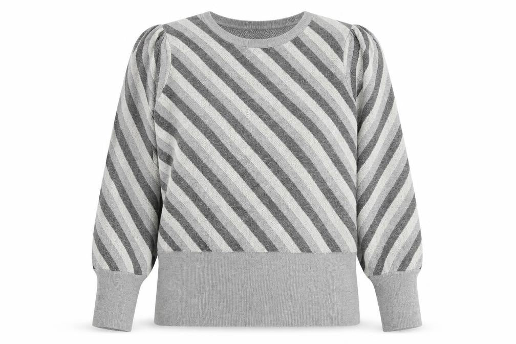 Marks & Spencer Womens Multicoloured Round Neck Striped Viscose Pullover Jumper Size 14