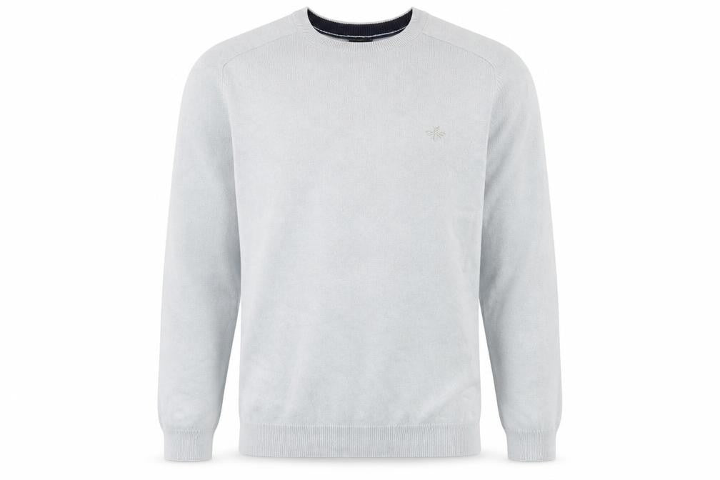 River Island Mens Grey Round Neck Viscose Pullover Jumper Size S Long Sleeve