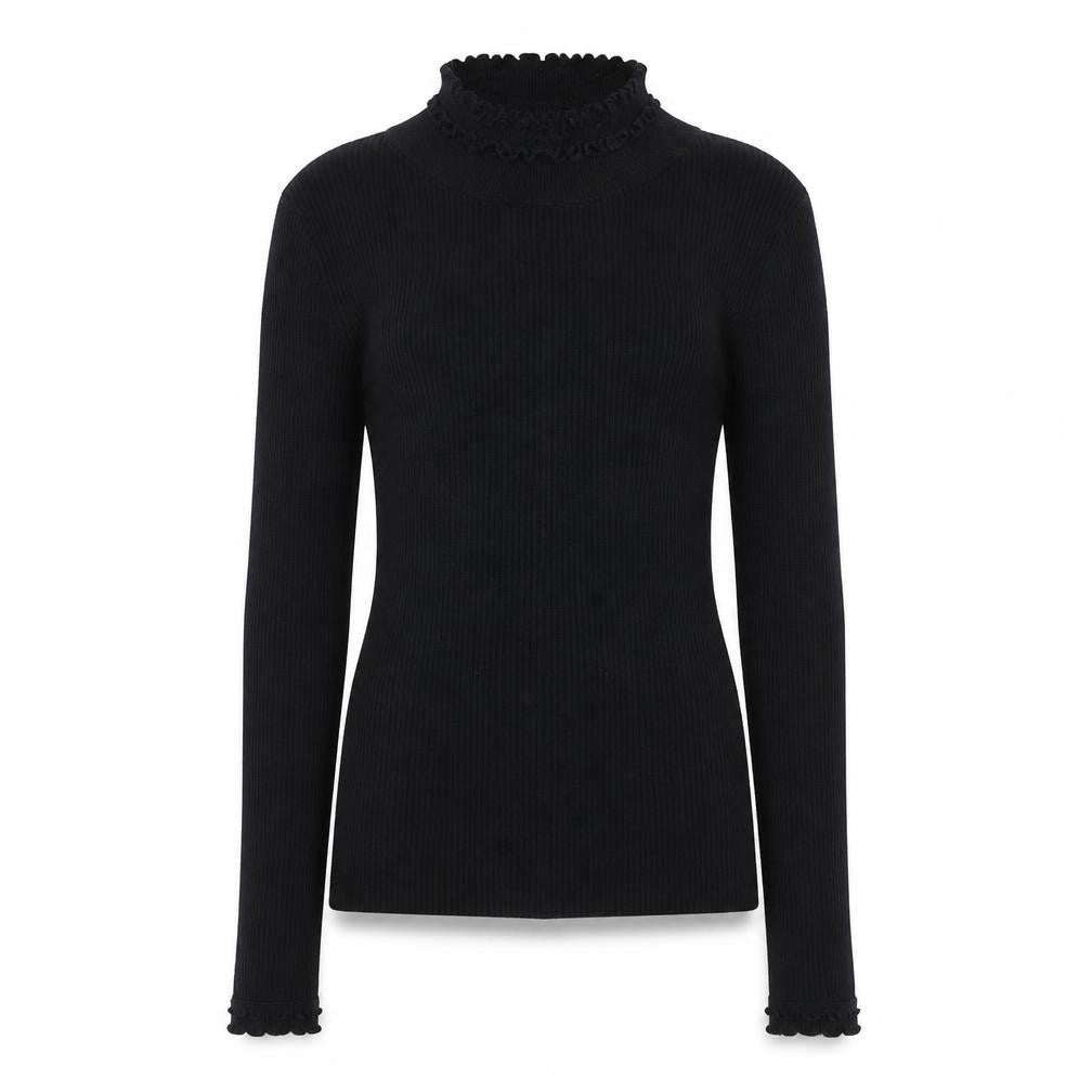 River Island Womens Black Mock Neck Polyester Pullover Jumper Size 6