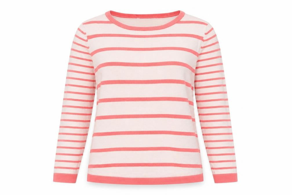 Gallery Womens Multicoloured Round Neck Striped Viscose Pullover Jumper Size M