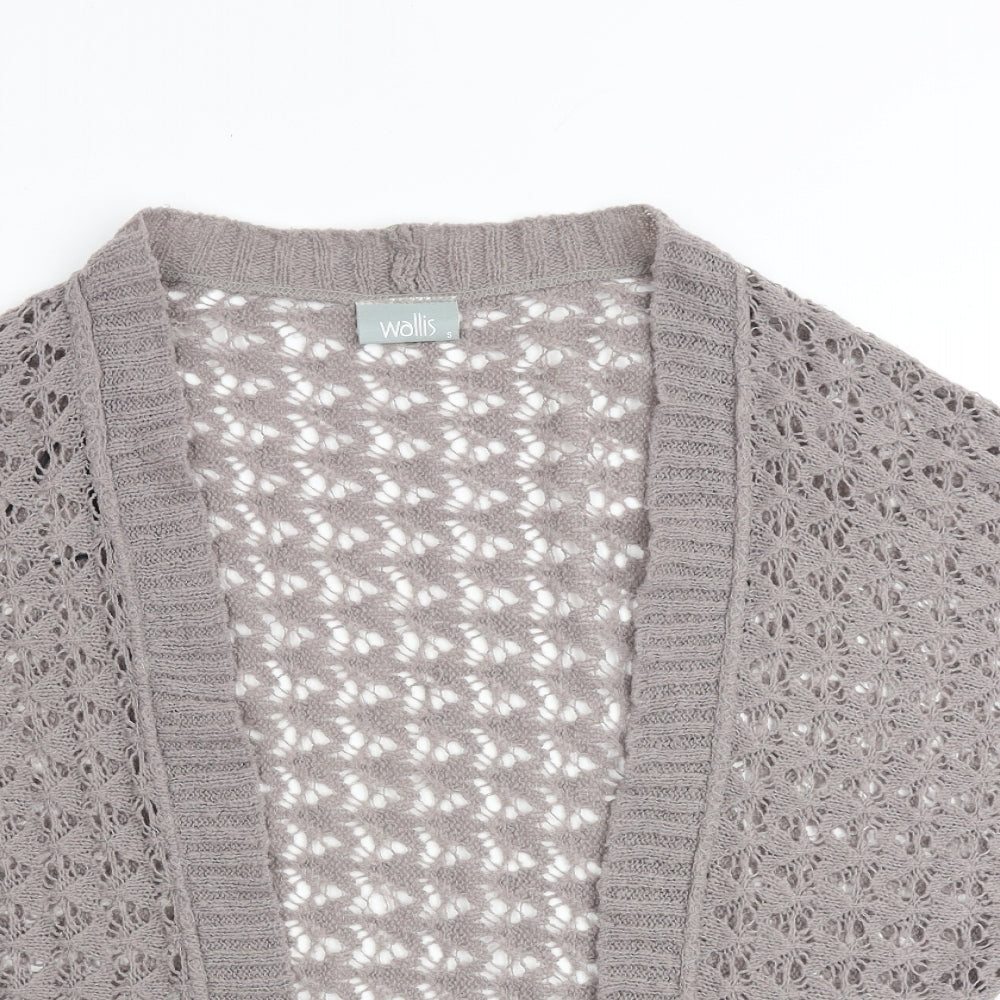 Wallis Womens Brown V-Neck Acrylic Cardigan Jumper Size S