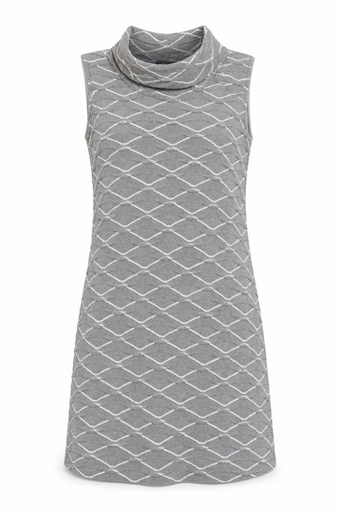 Apricot Womens Grey Geometric Polyester A-Line Size S Cowl Neck Pullover