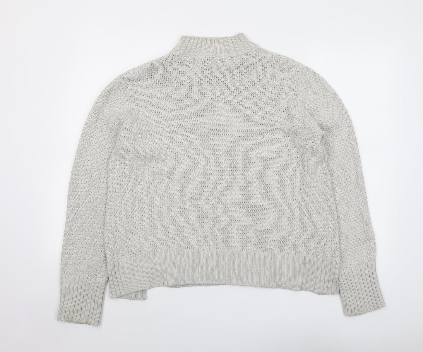 Therapy Womens Grey Crew Neck Cotton Pullover Jumper Size L