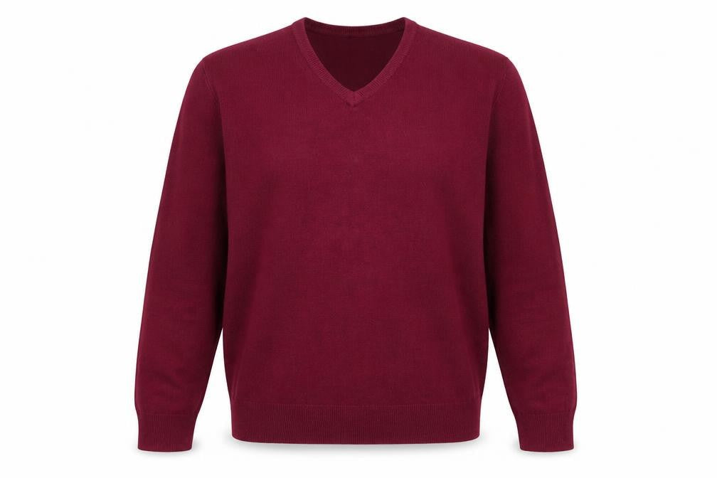 Blue Harbour Mens Purple V-Neck Acrylic Pullover Jumper Size M Long Sleeve