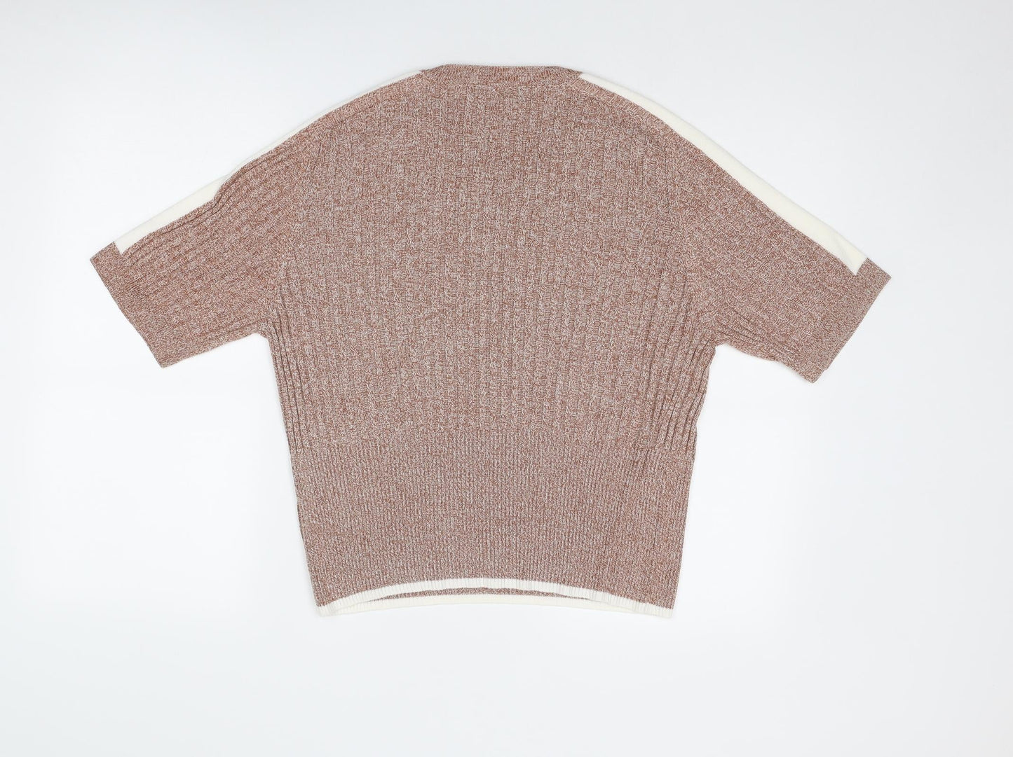 Marks and Spencer Womens Brown Round Neck Viscose Pullover Jumper Size 20