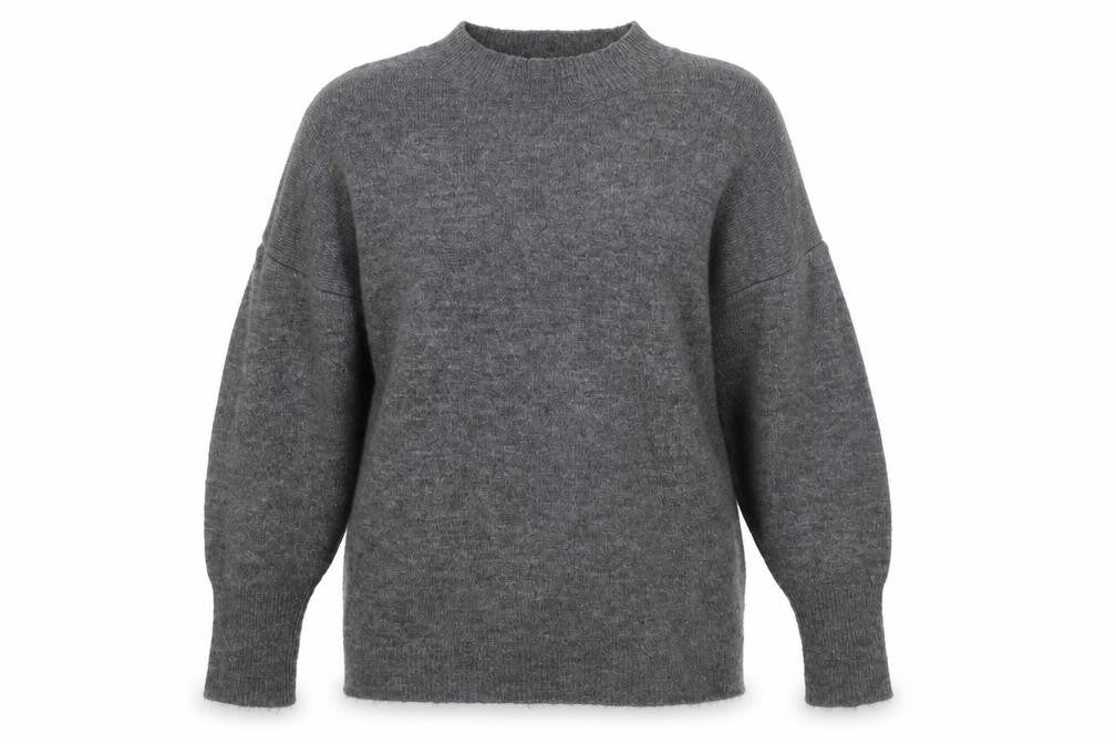 Dorothy Perkins Womens Grey Round Neck Acrylic Pullover Jumper Size 16