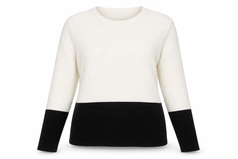 Linea Womens White Round Neck Viscose Pullover Jumper Size 16