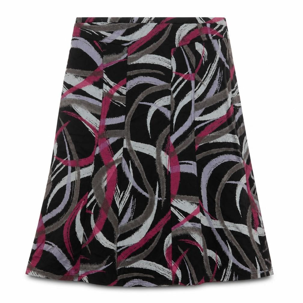 Oscar B Womens Multicoloured Geometric Polyester Swing Skirt Size 16