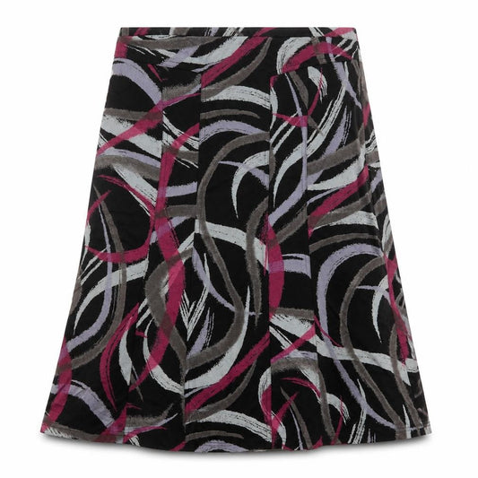 Oscar B Womens Multicoloured Geometric Polyester Swing Skirt Size 16