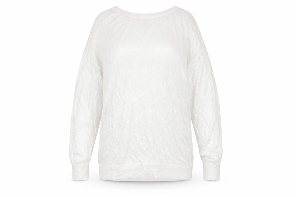 Zara Womens Silver Round Neck Viscose Pullover Jumper Size S