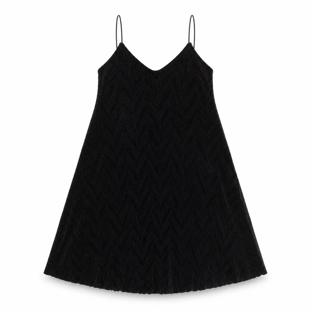 Marks & Spencer Womens Black Polyester Tank Dress Size 12 V-Neck Pullover